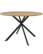 Mesa de refeição ø120x75 cm color marrón Homcom, casa - mesas