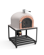 Forno de construção exterior a lenha gran canária branco - 100x100x170 cm