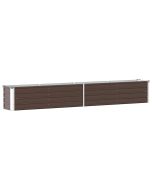 vidaXL arriate de jardín de acero galvanizado marrón 320x40x45 cm