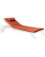 Almofada para espreguiçadeira cesana premium 192 x 56 cm vermelho