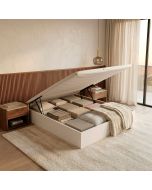 Sommier com arrumação 120x190cm royal sleep space bed branco montagem