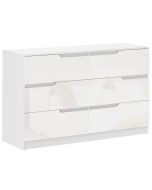Cómoda com 6 gaveta 120x40x75 cm color blanco Homcom