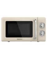 Cecotec proclean 3010 retro beige micro-ondas mecânico de 20 l e 700 w.