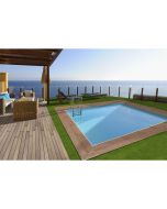 Piscina retangular em madeira "caïmans 140" - 4,10 x 3,00 x 1,39 m