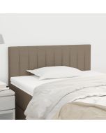 Cabeceira de cama tecido 90x5x78/88 cm cinzento-acastanhado ergft6347