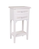 Mesa telefônica de madeira branca 37x26,5x69,5