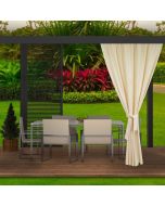 Cortinas para exteriores, cortinas de varanda, 1x155x240cm bege