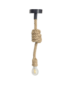 Luminária pendente de corda vintage 1 braço E27