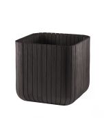 Keter conjunto 2xvaso polyal wood planter 29,5x29,5x29,7cm e 21,5l marrom