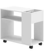 Mesa de apoio móvel 70x36x60 cm madeira melamínica color blanco Homcom