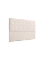 Cabeceira estofada astoria pele sintética 145x120x8 cm - bege - moonia