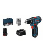 Perfuradora sem fio - Bosch professional - gsr 12v-15 - 2 baterias 2ah - 25