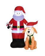 Insuflável de natal 117x80x157 cm poliéster multicolor Outsunny