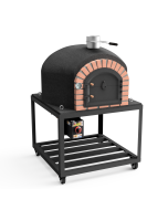 Forno a lenha para construção exterior gran canária preto - 100x100x170 cm