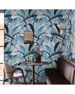 Papel de parede floresta tropical em bege