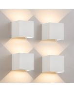 Nettlife aplique parede LED branco 10x10 (4er-set)