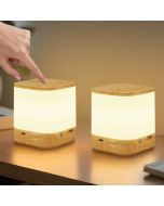 Nettlife candeeiro de mesa LED madeira 9.8x9.8