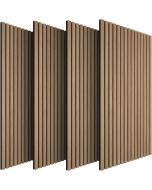 Tectake 4 paineis acusticos mdf madeira, absorcao sonora, feltro, carvalho