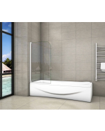 Aica tela dobrável para banheira,vidro 4mm,cinza fosco,(69-70)x140cm