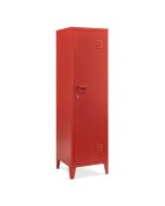 Cacifo individual kurikka 2 prateleiras metal 137x38x38 cm vermelho