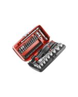 Facom jogo de chaves de soquete métrico 1/4 (6.3 mm) 25 peças rl.nano112