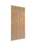 Cortina de porta anti-insetos em bambu 90x220 cm
