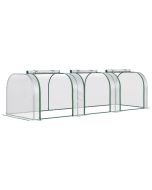Estufa 295x100x80 cm PVC e aço transparente Outsunny