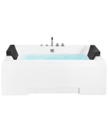 Banheira de hidromassagem de canto com LED galley 1700 x 750 mm branco