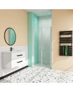 Porta de duche bater dois folhas,cinza fosco,vidro 5mm,(860-900)x1850mm