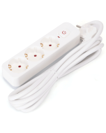 Aigostar régua 3 tomadas, extensão 3m com interruptor, branco