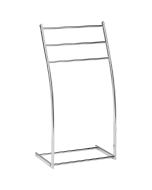 Suporte para toalha ambil metal prateado