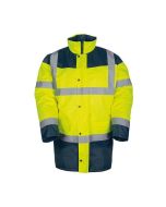Parka alta visibilidade palerme tamanho xl cor amarelo/azul marinho - paler