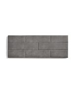 Cabeceira de cama 100 muro ladrillos tela antimanchas 112x57x5cm gris