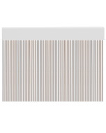 Cortina de porta PVC pastel transparente com marrom / 100 x 215