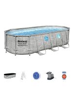 Piscina desmontável tubular Bestway power steel design pedra 549 x 274