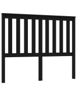 vidaXL cabecero de cama madera maciza de pino negro 126x6x101 cm