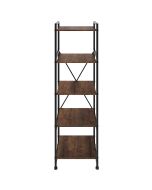 Prateleira industrial, 5 prateleiras 47,5 x 34,5 x 151,5 cm madeira oscura