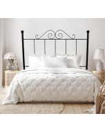 Cabeceira de cama palace em ferro forjado, 150 cm, preta, 158x125x4 cm.