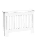 Cobertura radiador 112x19x81cm mdf color blanco Homcom