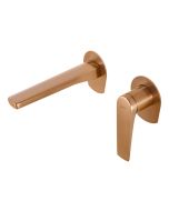 Misturador de encastrar de 2 partes ouro rosa aço e latão pvd