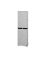 Armário externo allain, 2 portas, plástico cinza claro 50x39x172h cm