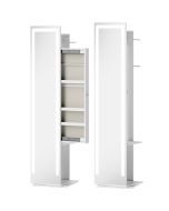 Armário para jóia 38,5x38,5x172,5 cm mdf, vidro color blanco Homcom