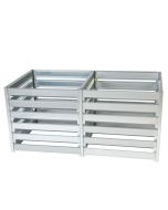 Compostador jardín metálico doble Timbela m800+m800a /1408l