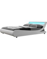Cama LED "natacha" - 160 x 200 cm - branca