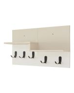 Bengaleiro de parede botaruvn 2 prateleiras 34x59x13 cm bege/branco