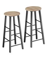 Set de 2 banquetas altas, madeira industrial clara, roble sonoma