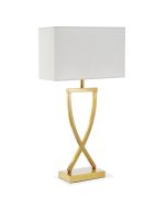 Candeeiro de mesa moderna com base, 60w, 27 x 12 x 51,5 cm, latón