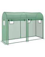Estufa 300x100x200 cm aço, pe color verde Outsunny
