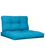 vidaXL cojines para sofá de palets 2 unidades tela azul claro