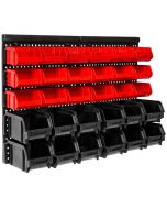 Organizador de ferramentas de parede com 31 peças, preto 64 x 17,50 x 38cm